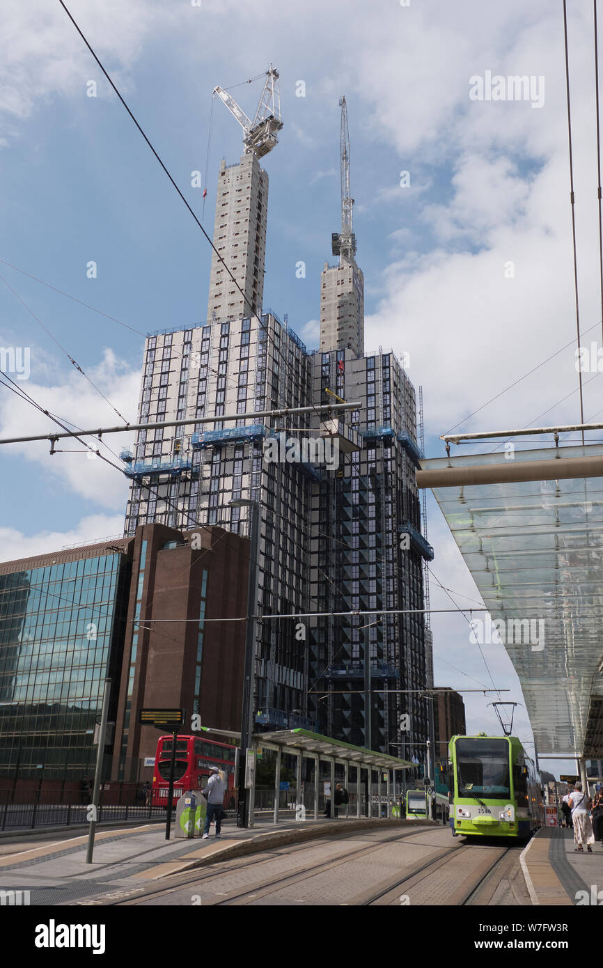 Site de construction dans le centre de Croydon Greater London United Kingdom Banque D'Images