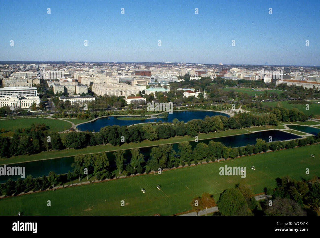 Vue aérienne du National Mall, Washington, D.C. Banque D'Images