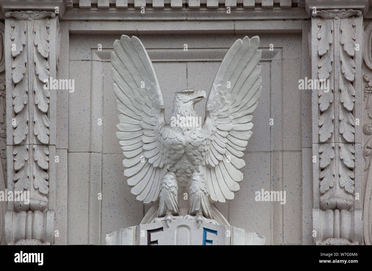 Aerie n° 1, de l'ordre fraternel des Aigles détails de construction, Seattle, Washington Banque D'Images