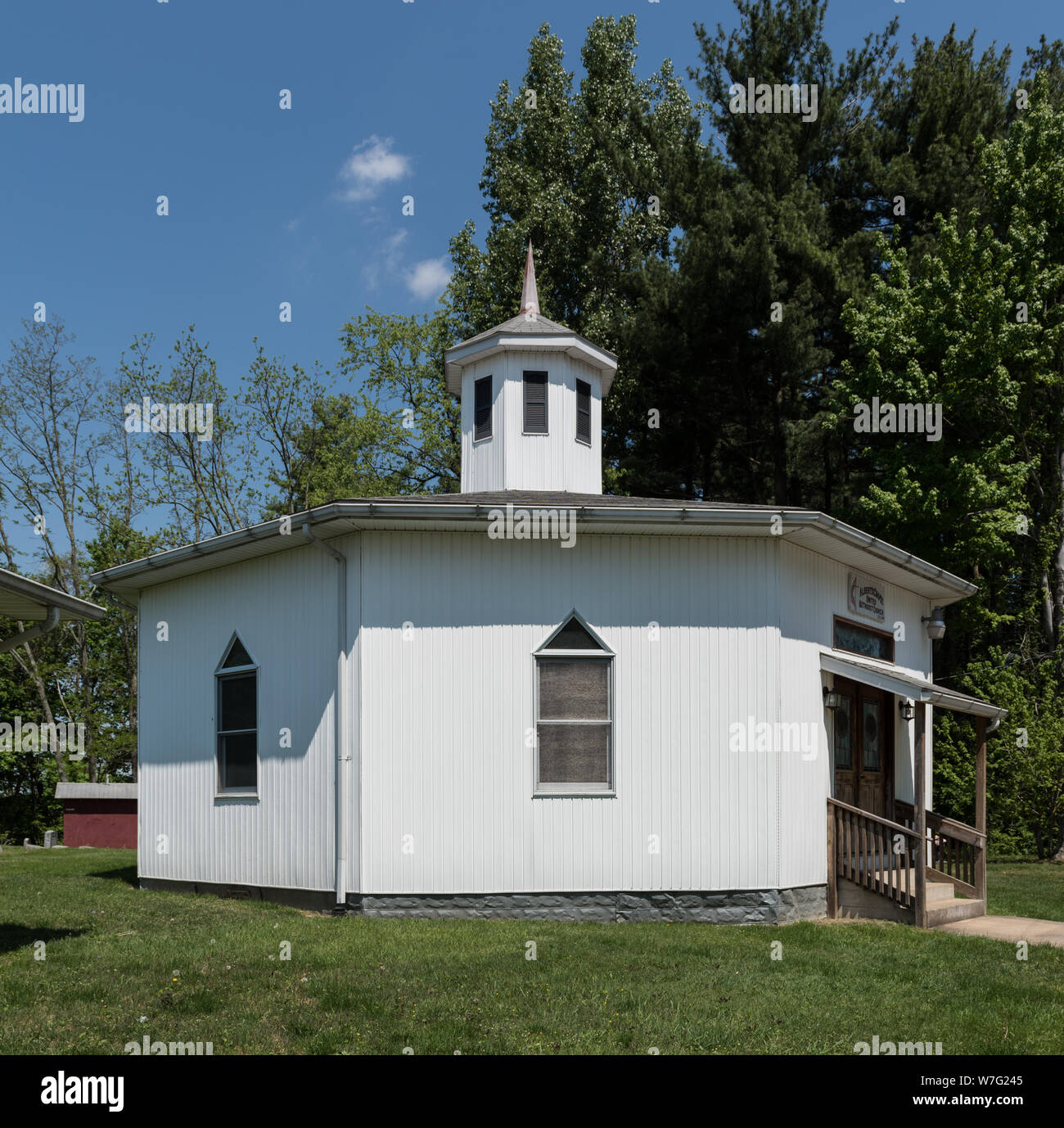 Albert's Chapel, une église méthodiste octogonal situé près de la colonie de Sand Ridge, West Virginia Banque D'Images