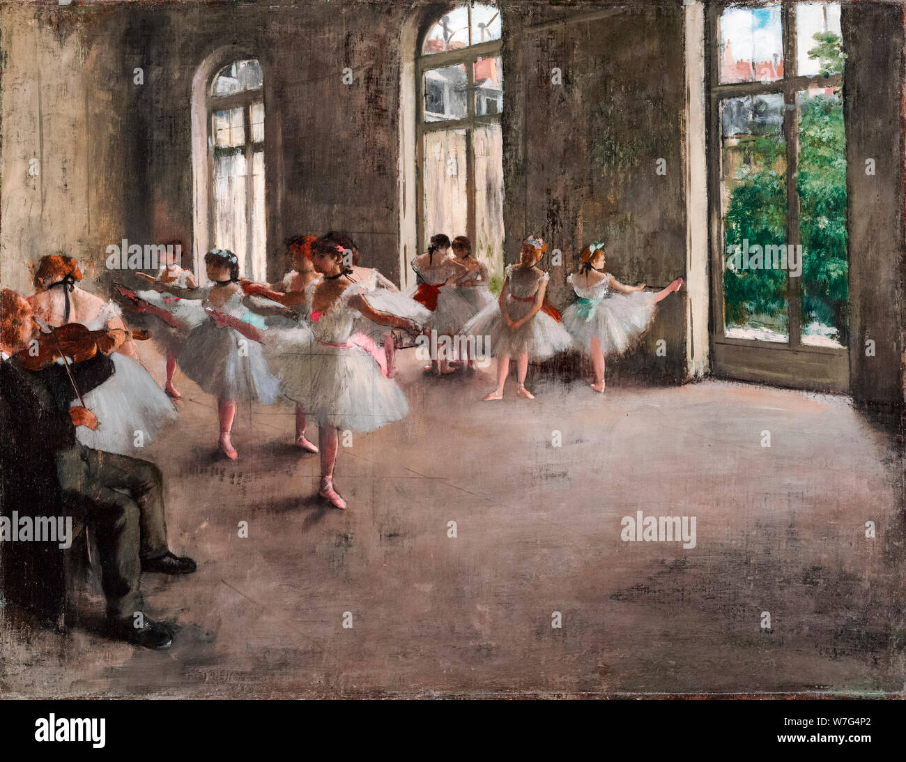 Edgar Degas, la peinture, le Ballet Rehearsal 1873 Banque D'Images