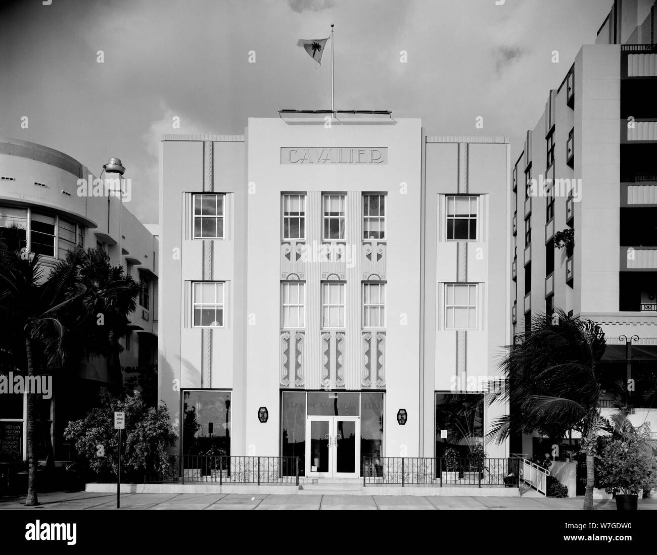 Bâtiment art déco à South Beach, le quartier de Miami Beach, Floride Banque D'Images