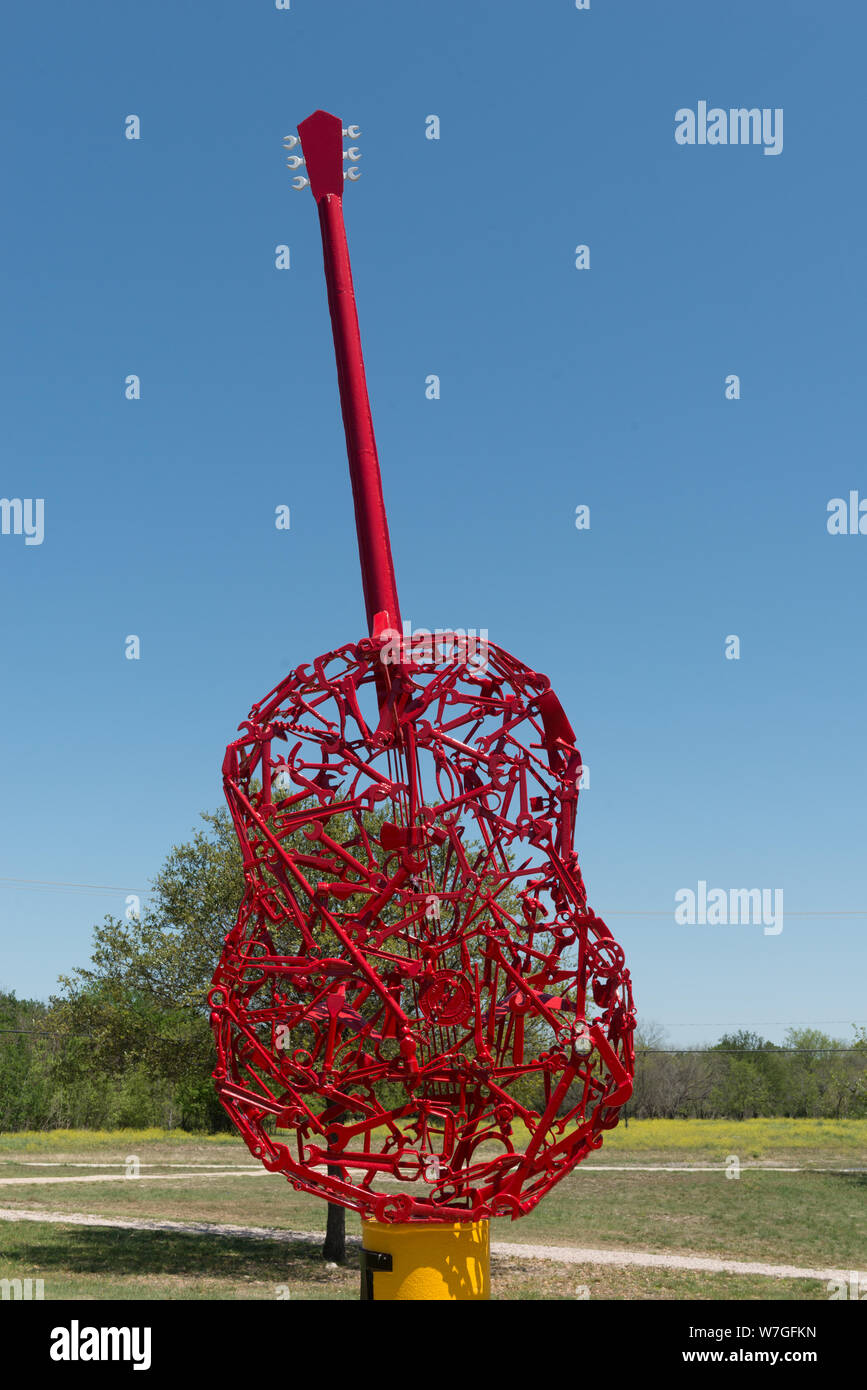 Installation artistique à la Hanna Springs Jardin de sculptures à Lampasas (Texas) Banque D'Images