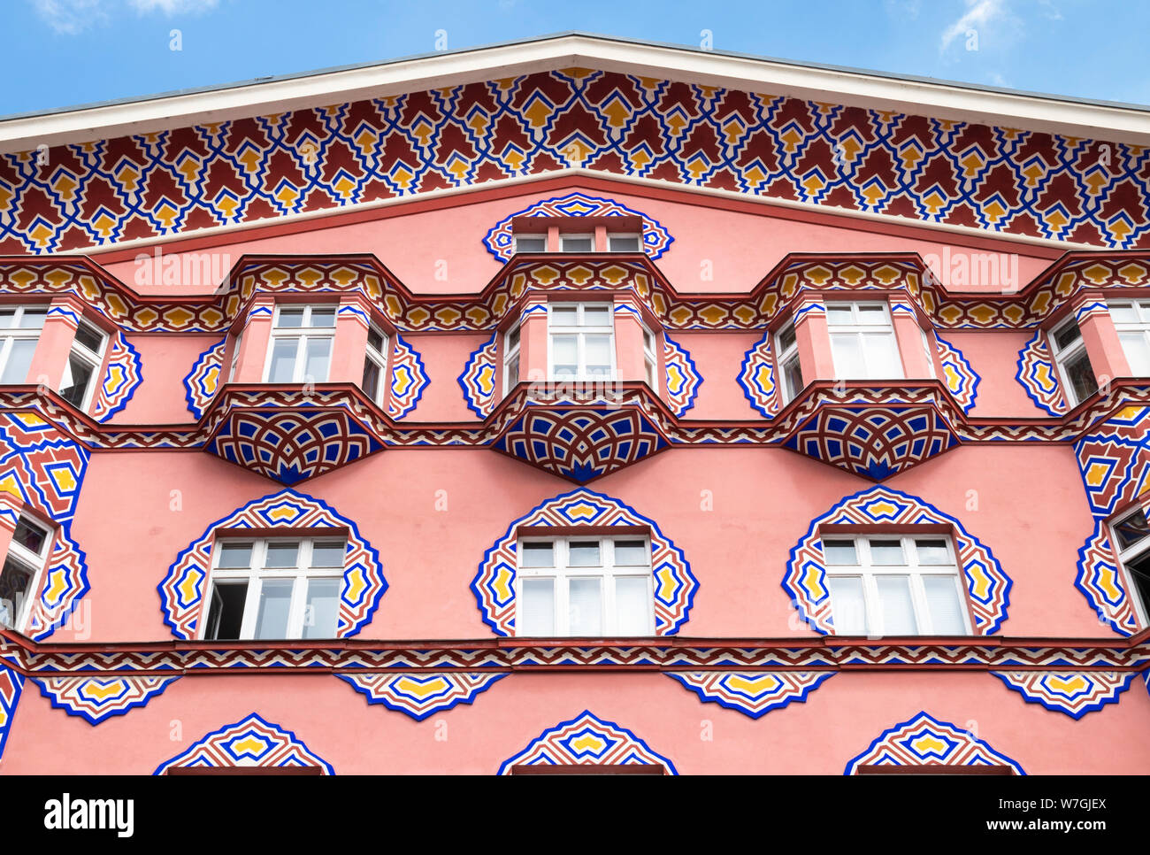 Vurnik hautement décoré maison ou immeuble de la Banque d'affaires coopératif par Ivan Vurnik sur Miklošičeva ulica, dans le centre de Ljubljana Slovénie eu Europe Banque D'Images