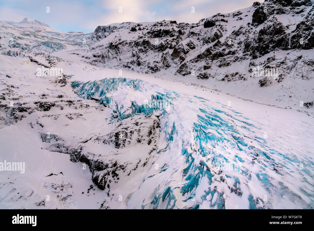 Dossier DCIM100GOPRO paysages glaciaires, Svinafellsjokull Vatnajokull, Ice Cap, Parc national du Vatnajökull, Islande Banque D'Images