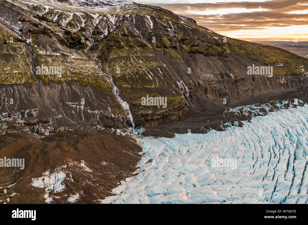 Dossier DCIM100GOPRO paysages glaciaires, Svinafellsjokull Vatnajokull, Ice Cap, Parc national du Vatnajökull, Islande Banque D'Images