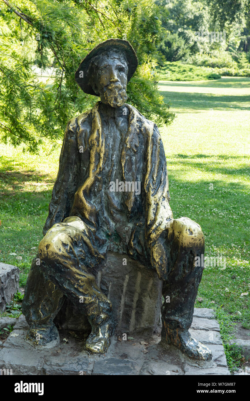 Statue de Jovan Jovanović Zmaj dans parc du Danube, Novi Sad, Serbie Banque D'Images