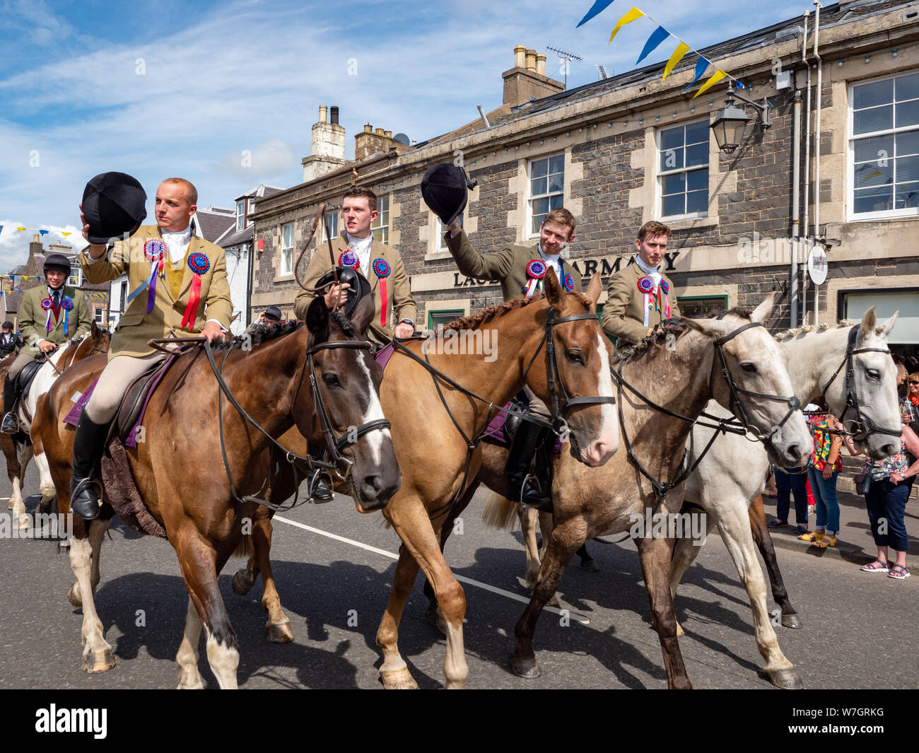 L'Équitation 2019 Commune de Lauder. Lauder, Scottish Borders, Berwickshire, UK - 3 août 2019 - Banque D'Images