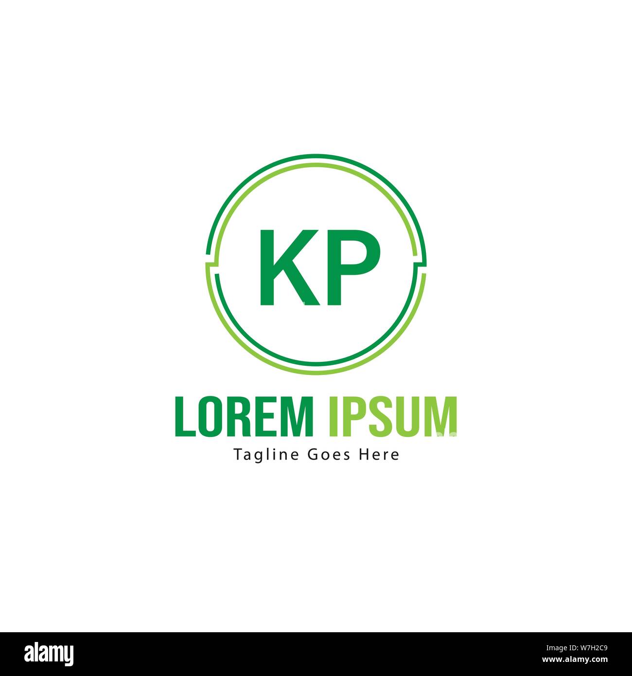 Modèle avec logo KP initiale du bâti moderne. Lettre KP minimaliste ...