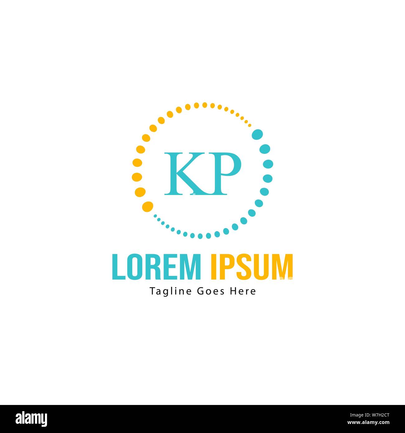 Modèle avec logo KP initiale du bâti moderne. Lettre KP minimaliste ...