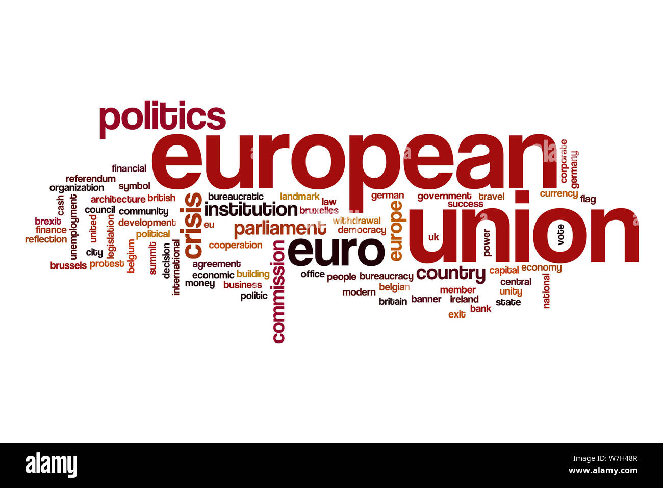 Nuage de mots de l'Union européenne Banque D'Images