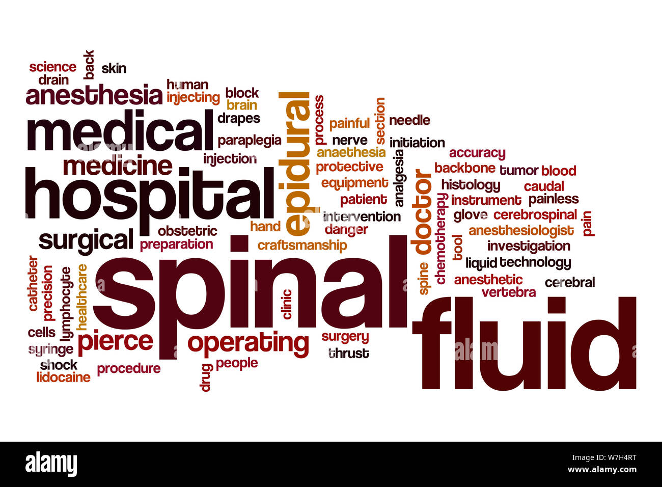 Le liquide rachidien nuage de mots Banque D'Images