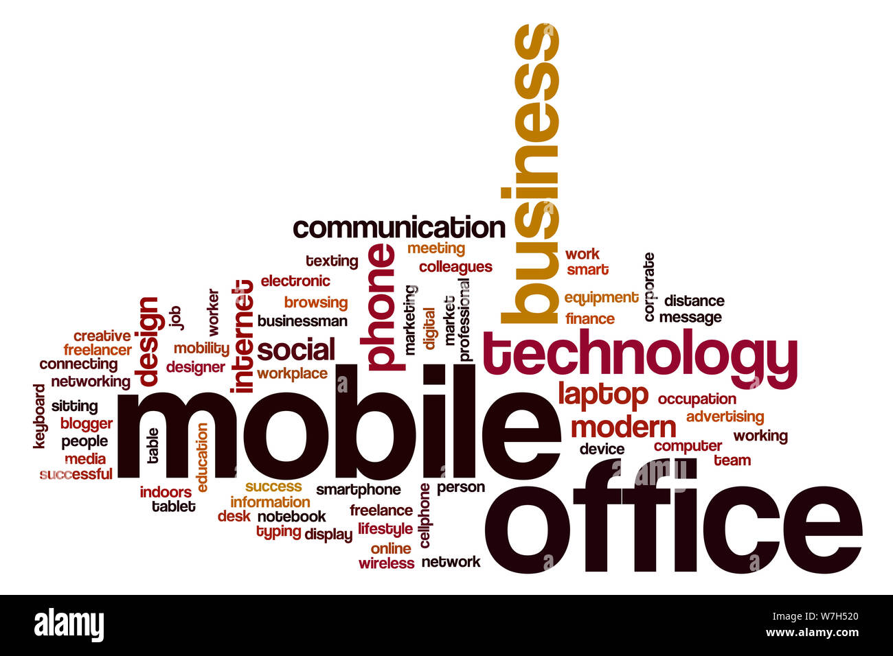 Cloud Office Word Mobile Banque D'Images
