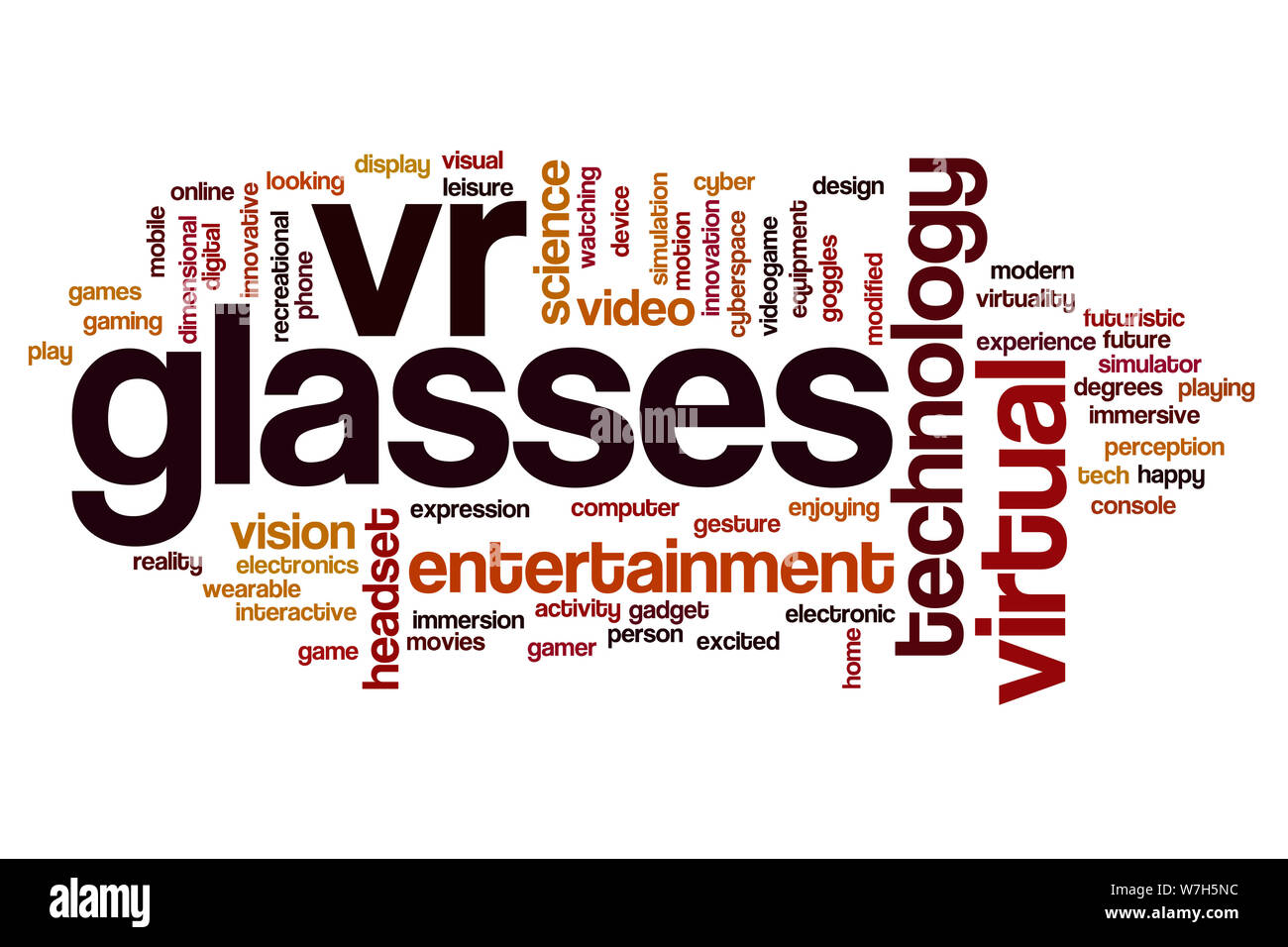 Lunettes VR mot concept cloud Banque D'Images