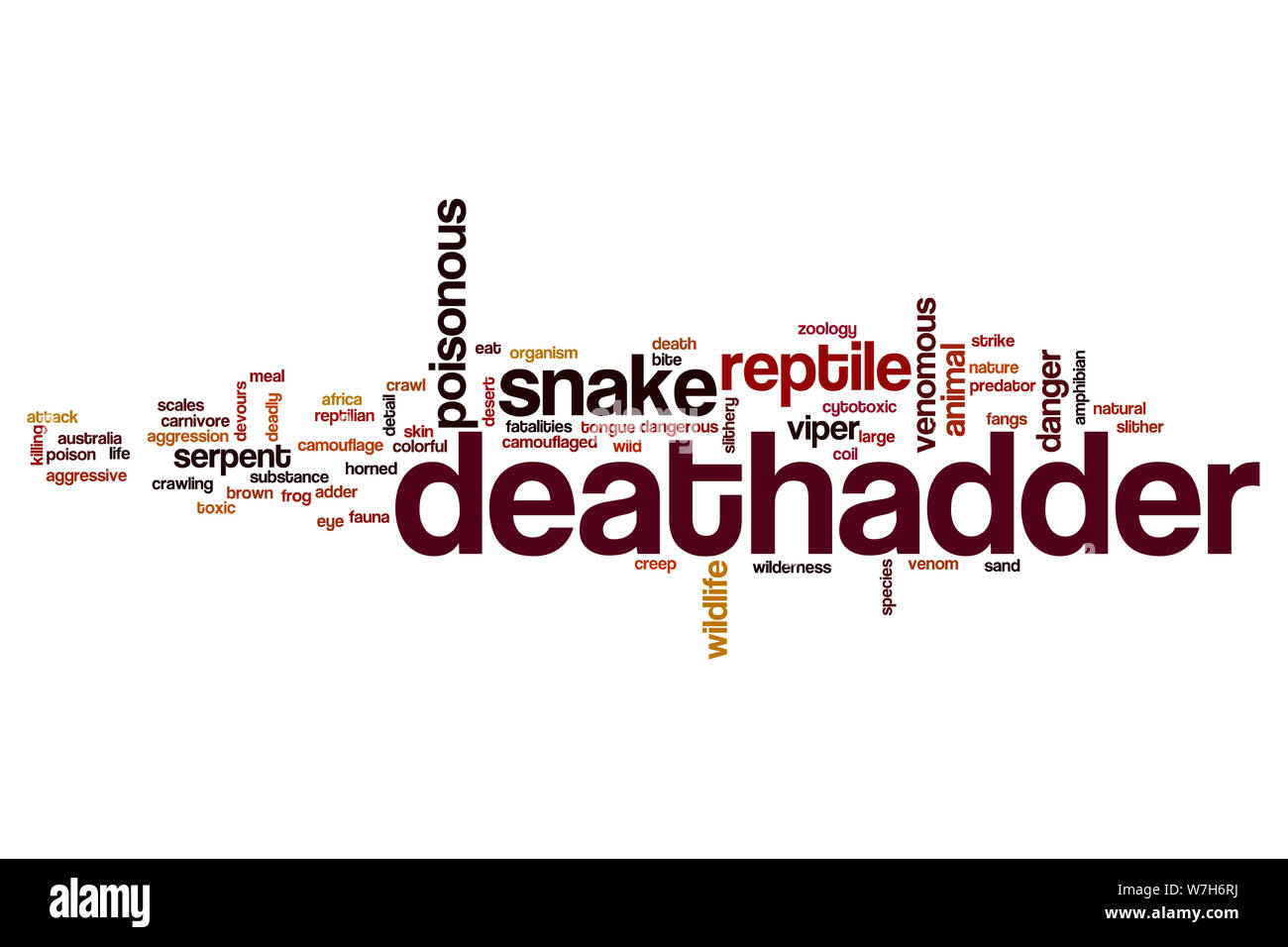 Mot Deathadder concept cloud Banque D'Images