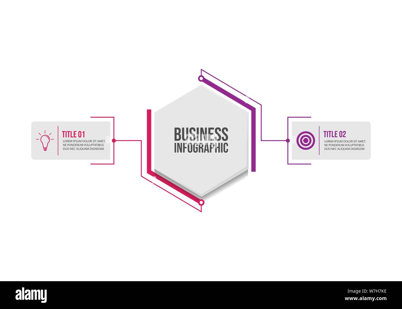 La visualisation de données d'affaires. Tableau du processus. Résumé des éléments du schéma graphique, avec des étapes, des options, des pièces ou des processus Illustration de Vecteur