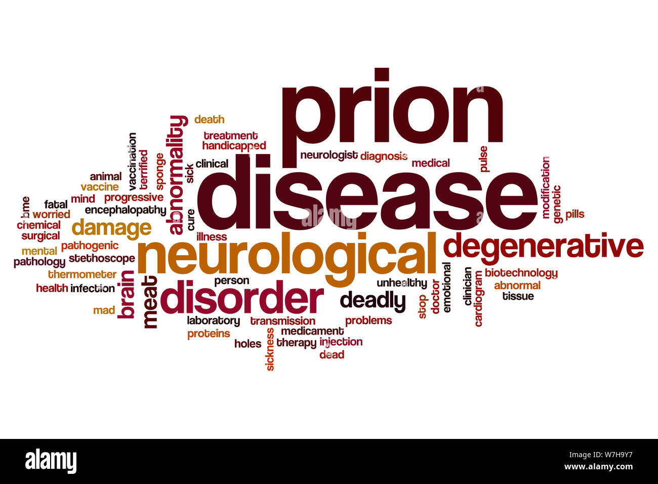 Les maladies à prions, mot concept cloud Banque D'Images