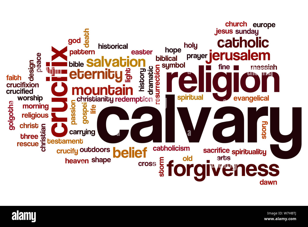 Calvaire mot concept cloud Banque D'Images