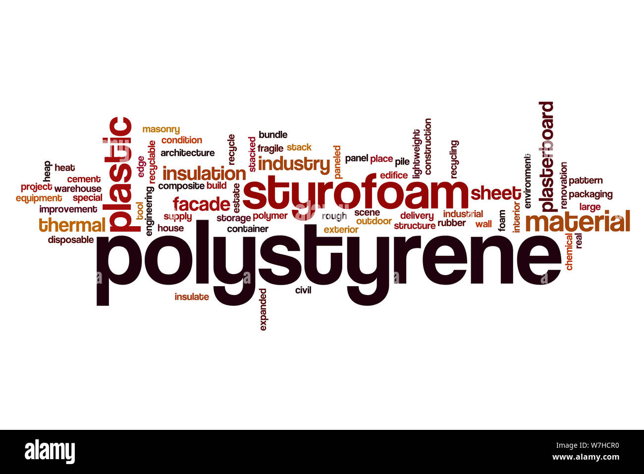 Mot de polystyrène concept cloud Banque D'Images