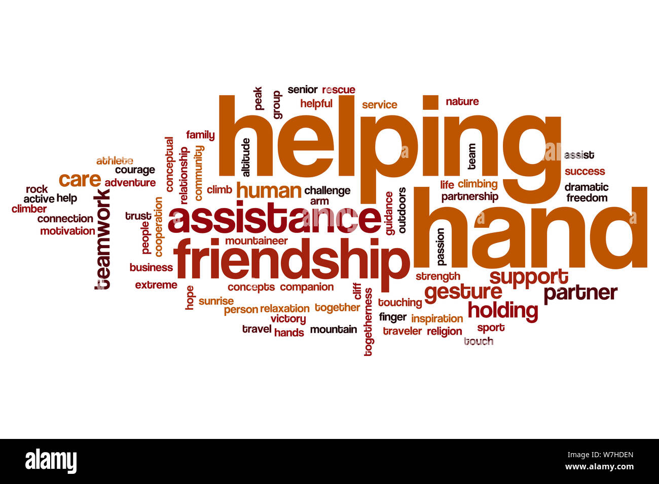 Coup de main mot concept cloud Banque D'Images