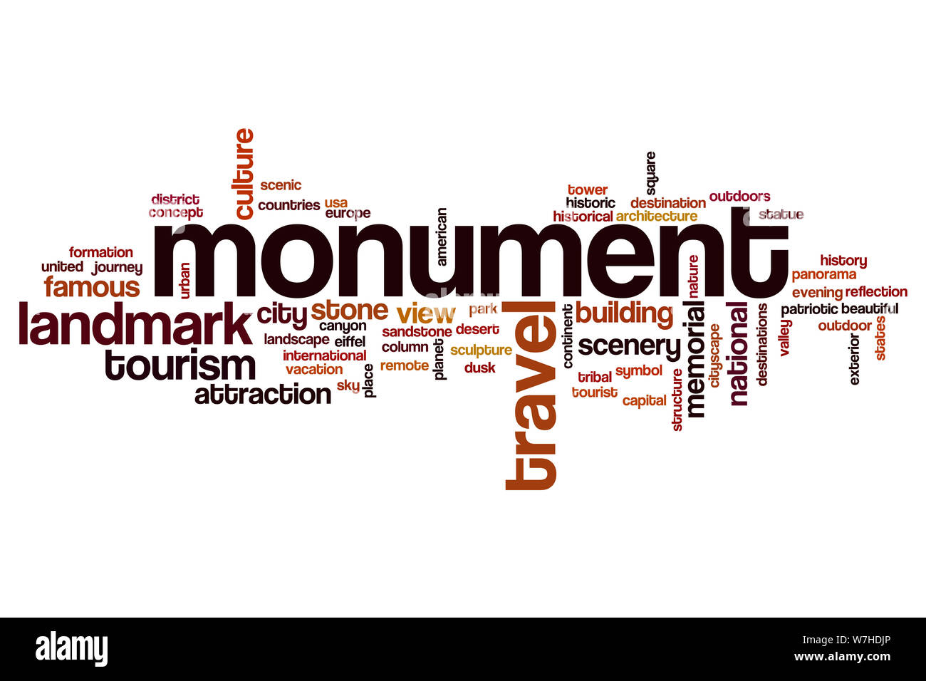 Monument mot concept cloud Banque D'Images Monument mot concept cloud Banque D'Images