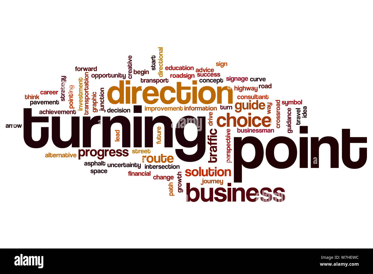 Point tournant mot concept cloud Banque D'Images