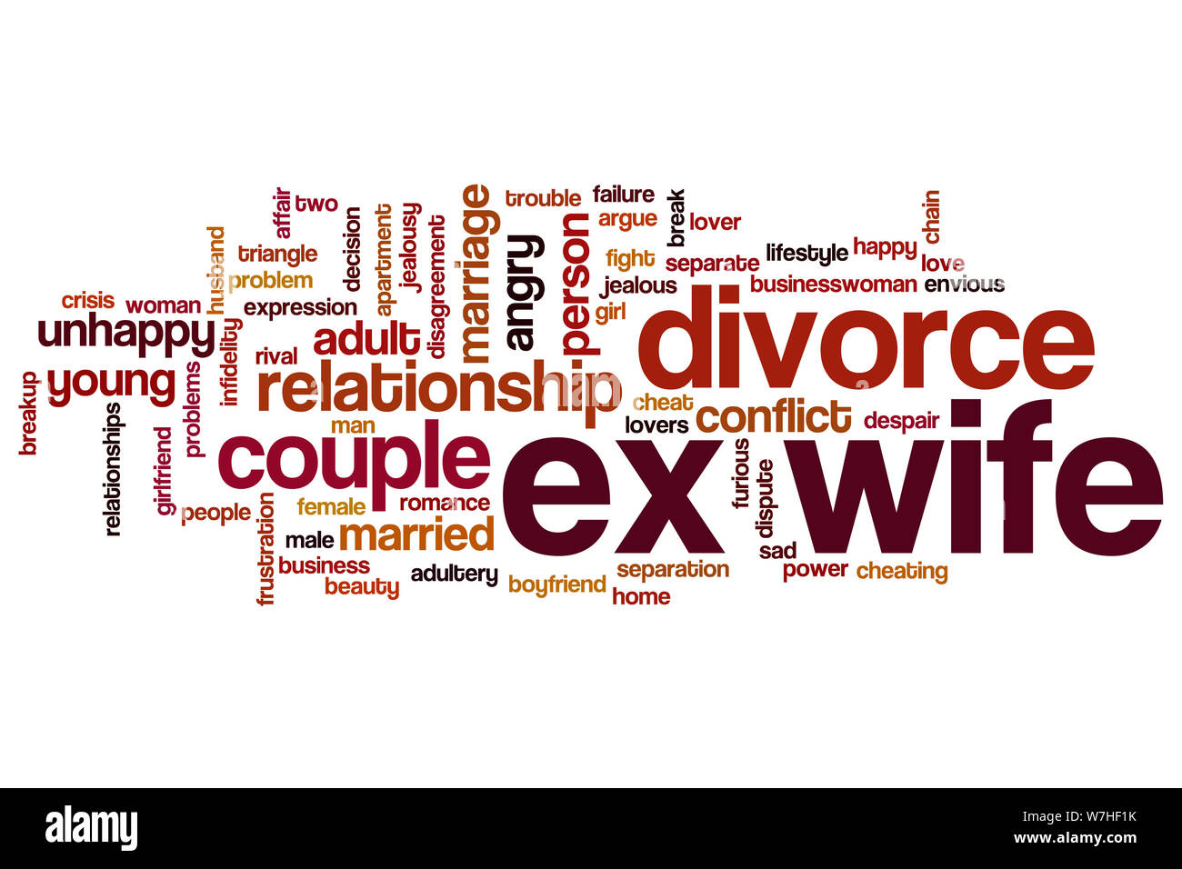 Ex femme mot concept cloud Banque D'Images