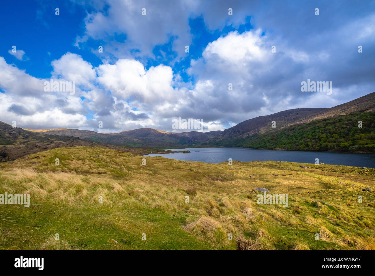 Zone de loisirs local dans le parc Gleninchaquin, Co Kerry, Ireland Banque D'Images