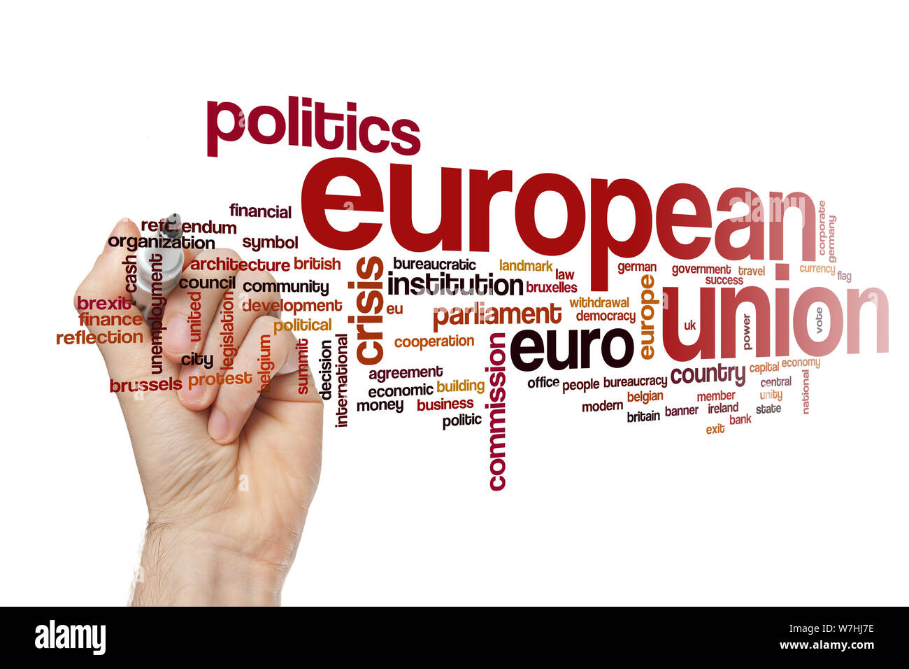 Nuage de mots de l'Union européenne Banque D'Images