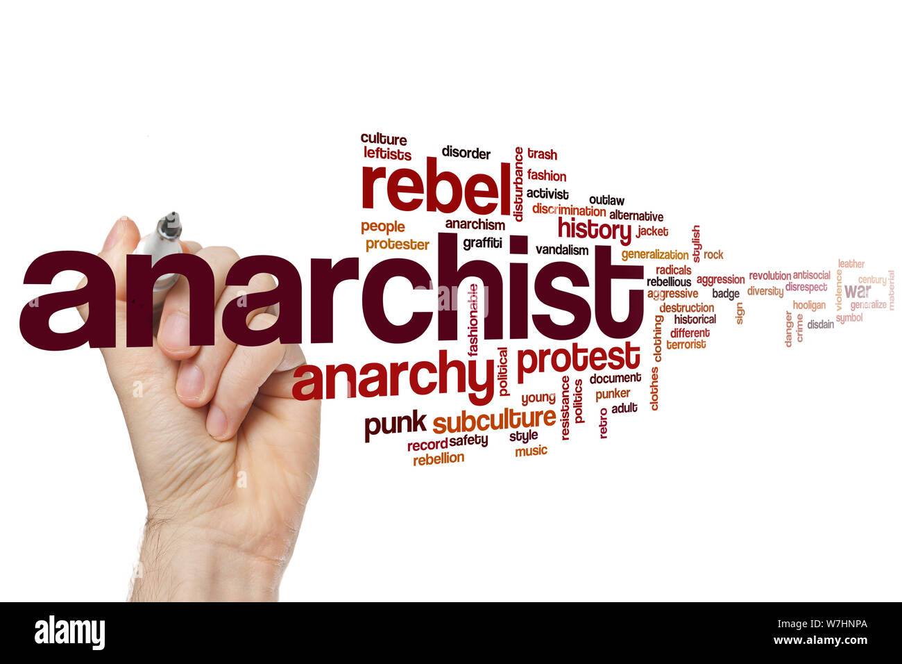 Mot anarchiste concept cloud Banque D'Images