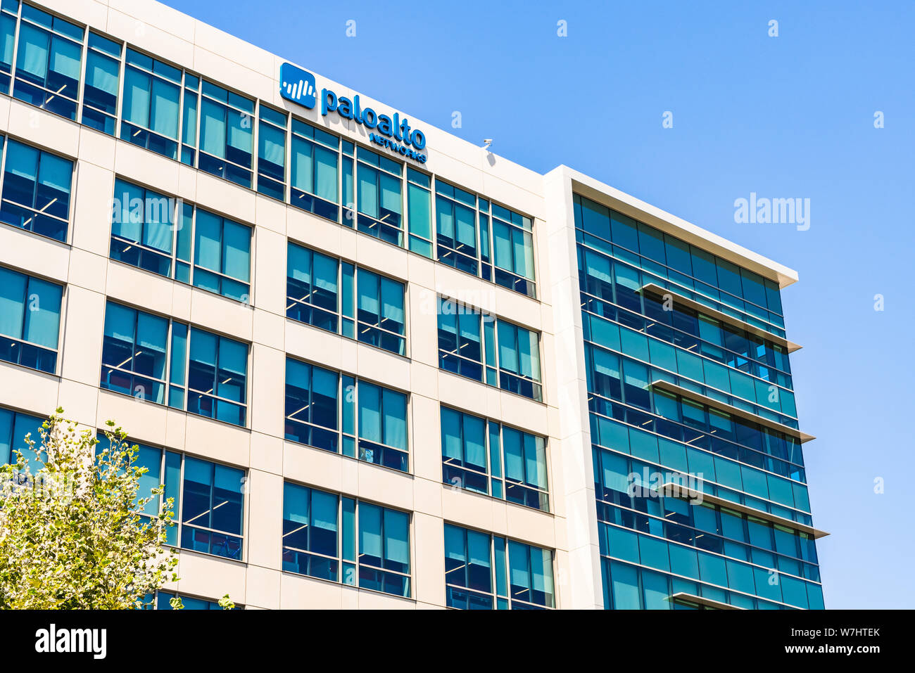 Juillet 29, 2019 Santa Clara / CA / USA - Palo Alto Networks siège ; Palo Alto Networks, Inc. est une multinationale américaine Cyber security company w Banque D'Images