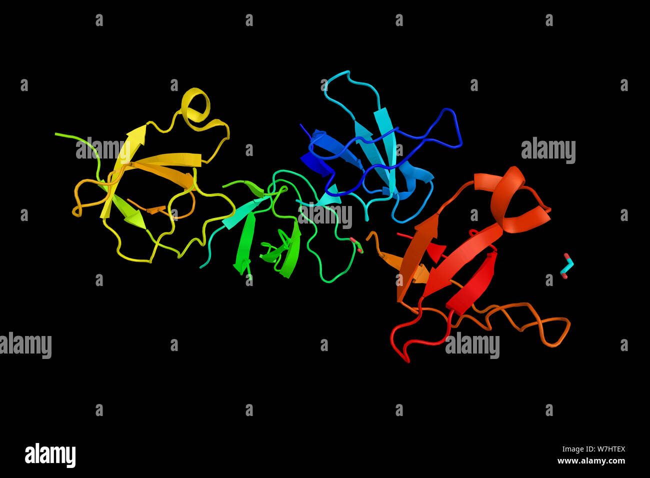 Protéine kinase activée par des kinase kinase, une enzyme 10 participent à facteur de croissance nerveuse (NGF) induit l'apoptose neuronale. Rende 3d Banque D'Images