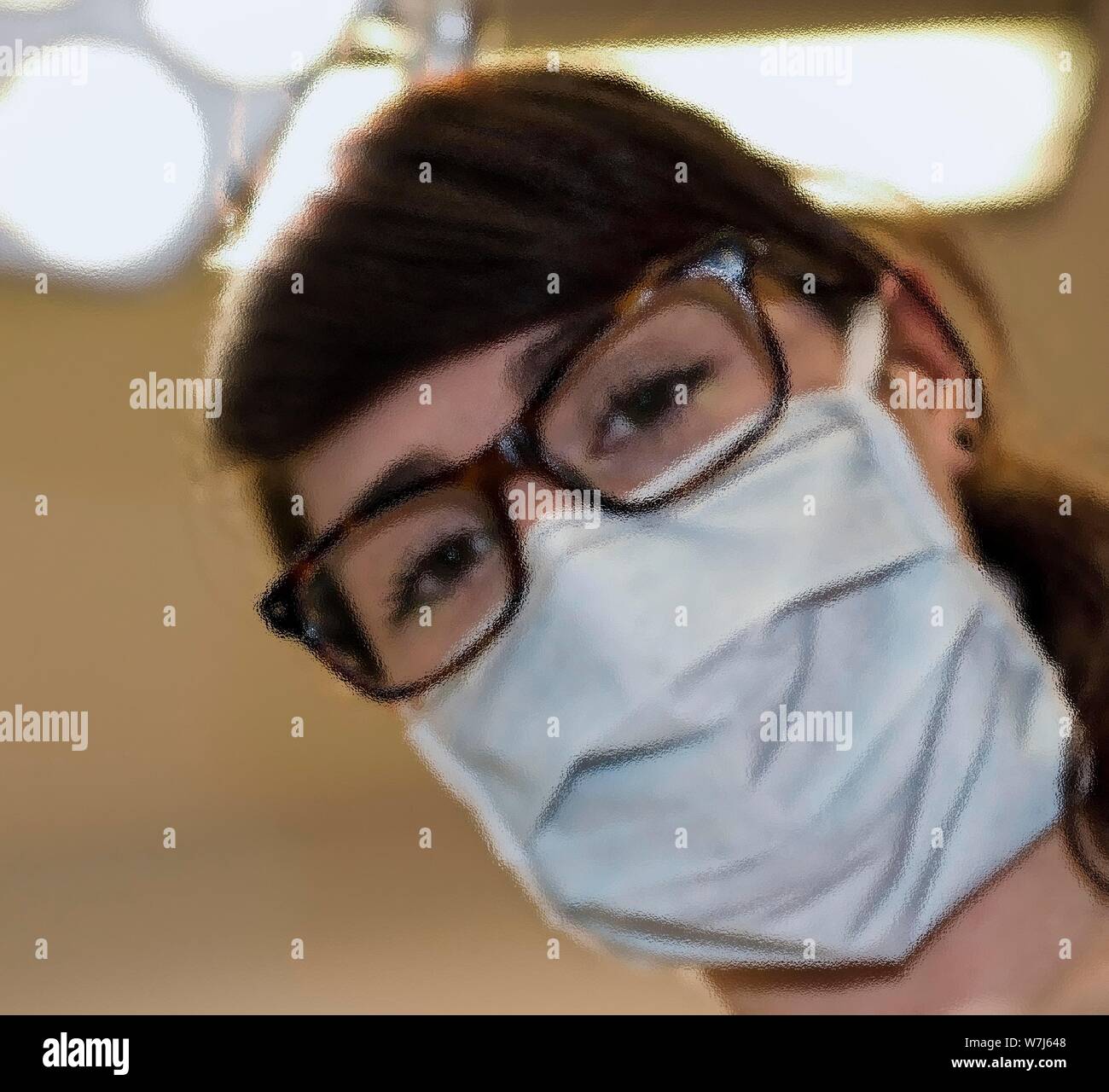 L'éveil de l'anesthésie, infirmière, hôpital, Cuxhaven, Basse-Saxe, Allemagne Banque D'Images