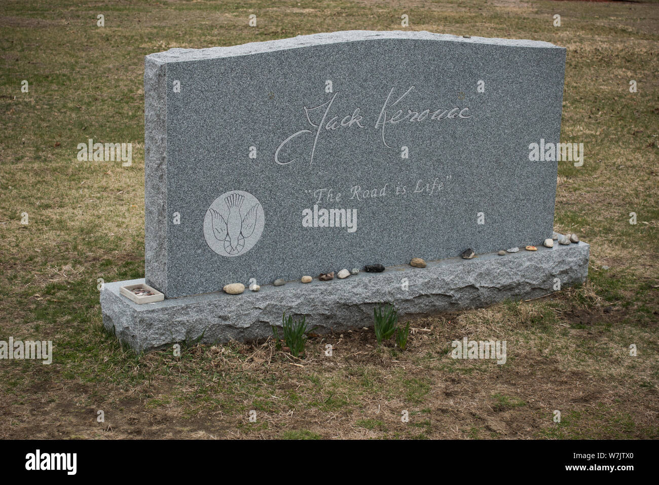 Jack Kerouac Dans tombstone Lowell MA Banque D'Images