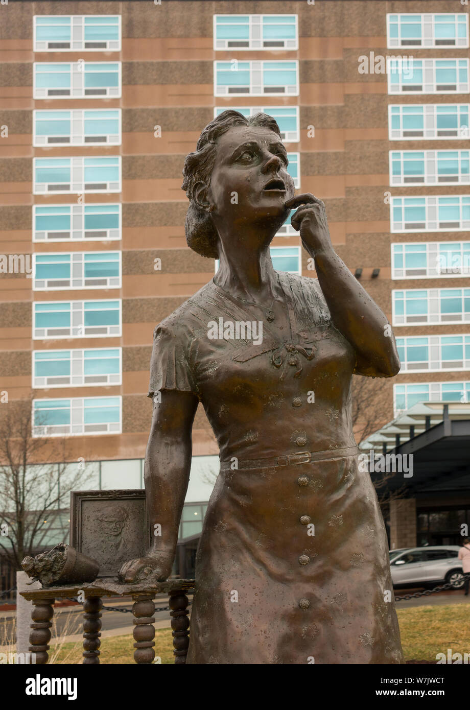 Statue de mère Gold Star en deuil à Manchester NH Banque D'Images