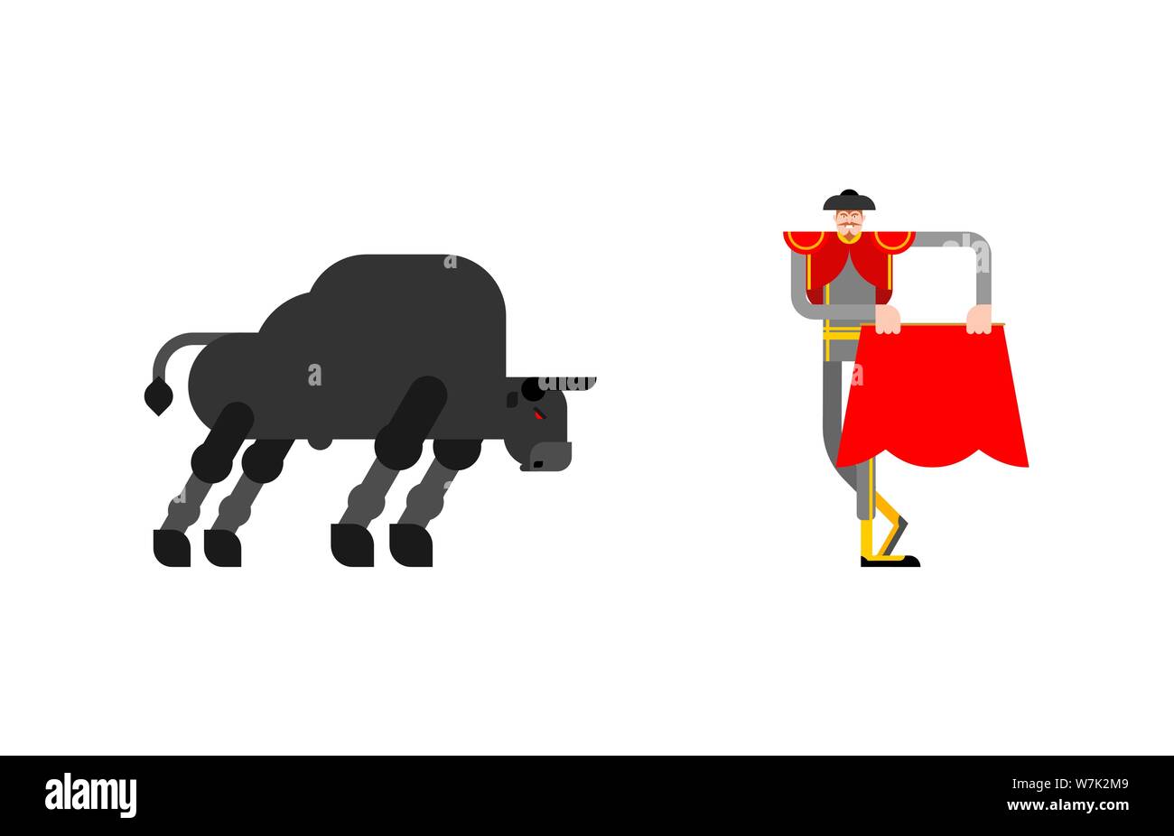 Torero et bull. Matador et ox. Corrida vector illustration Illustration de Vecteur