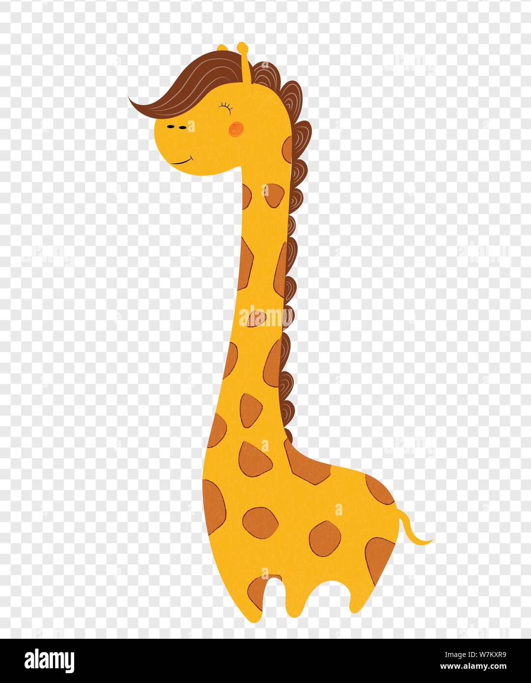 Cute giraffe Animal africains isolés bébé douche Illustration de Vecteur