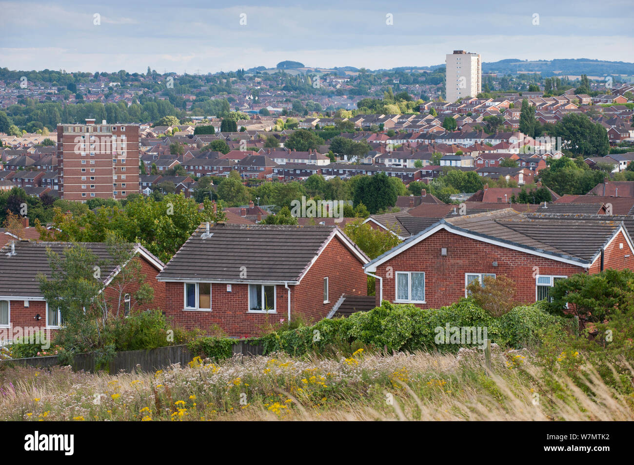 Vues de l'ensemble de collines Rowley pour espaces verts Dudley, Sandwell et Birmingham, West Midlands, Août 2011 Banque D'Images