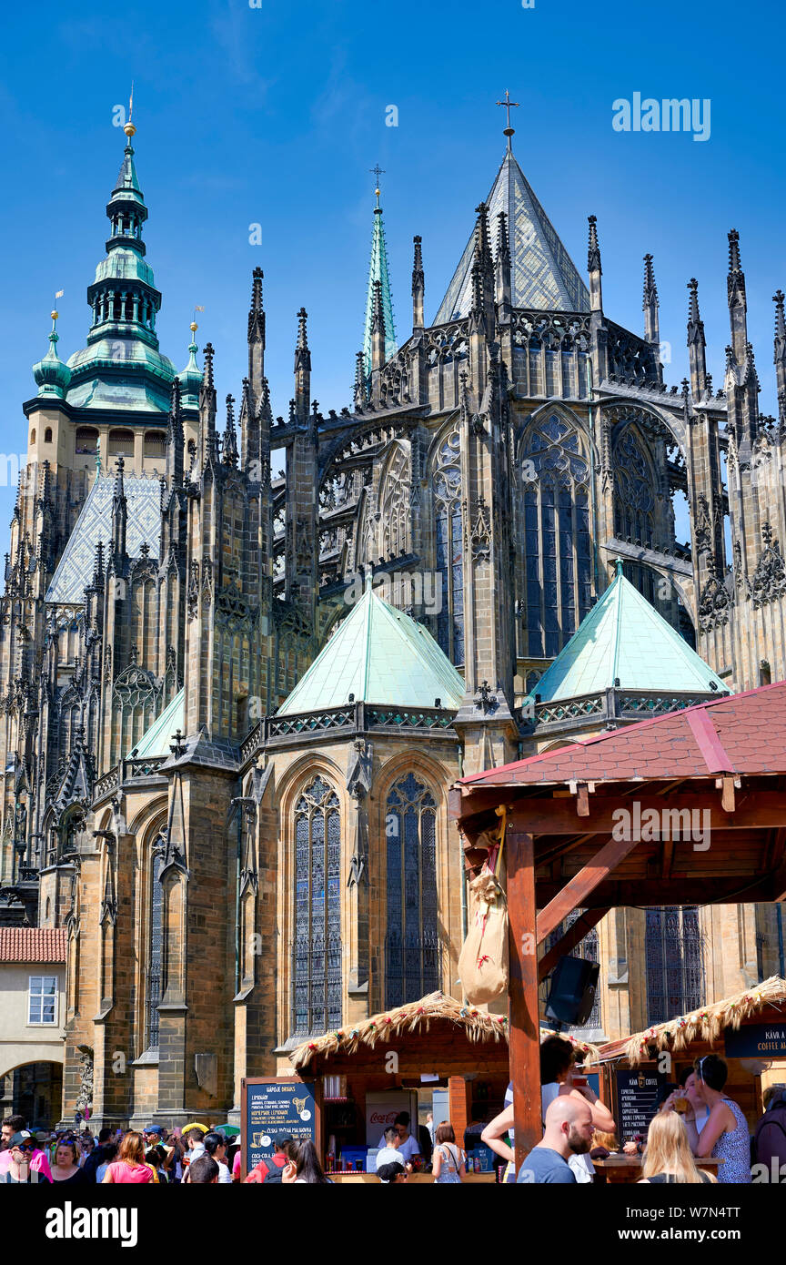 Prague République tchèque. La cathédrale Saint-Guy à l'intérieur du château de Prague Banque D'Images