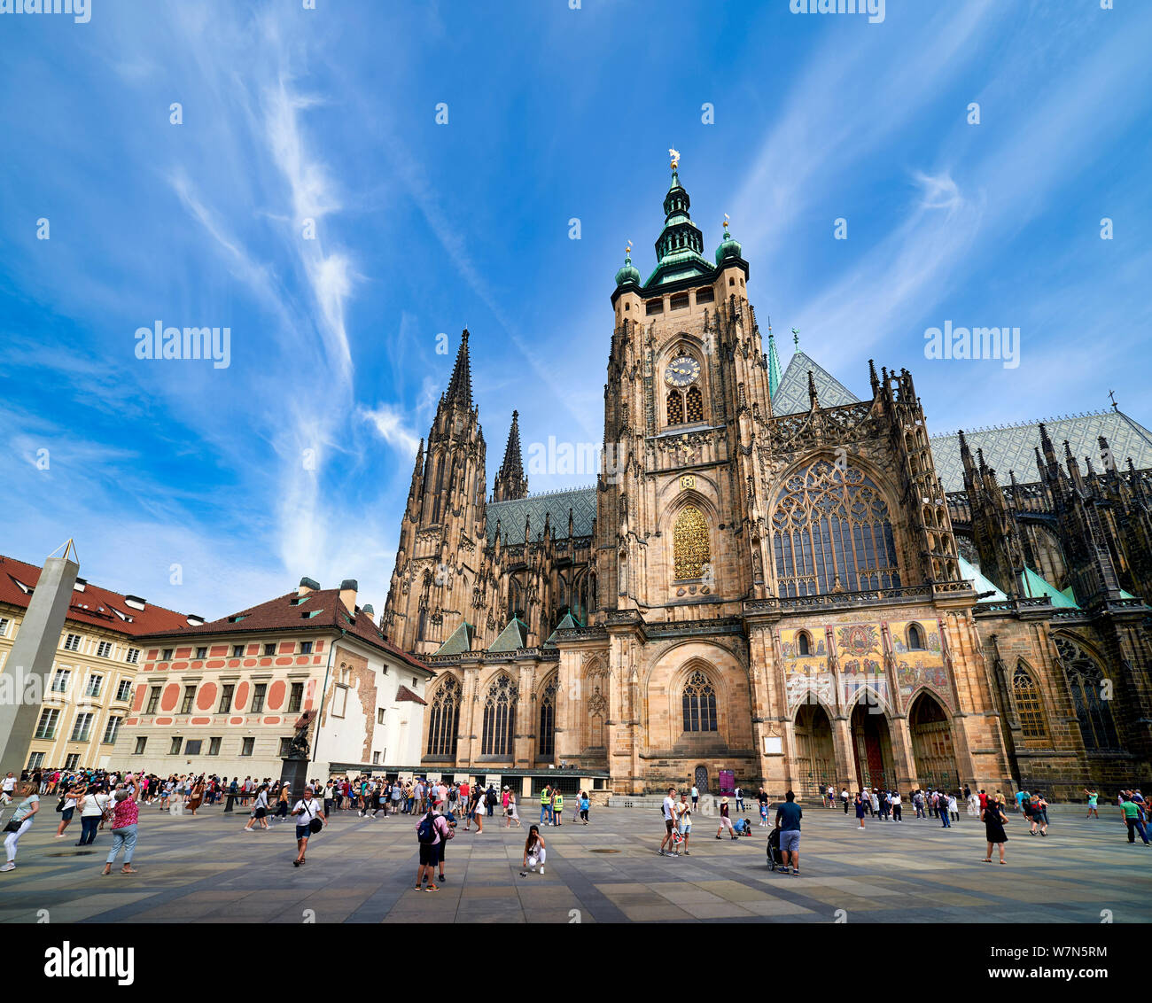 Prague République tchèque. La cathédrale Saint-Guy à l'intérieur du château de Prague Banque D'Images