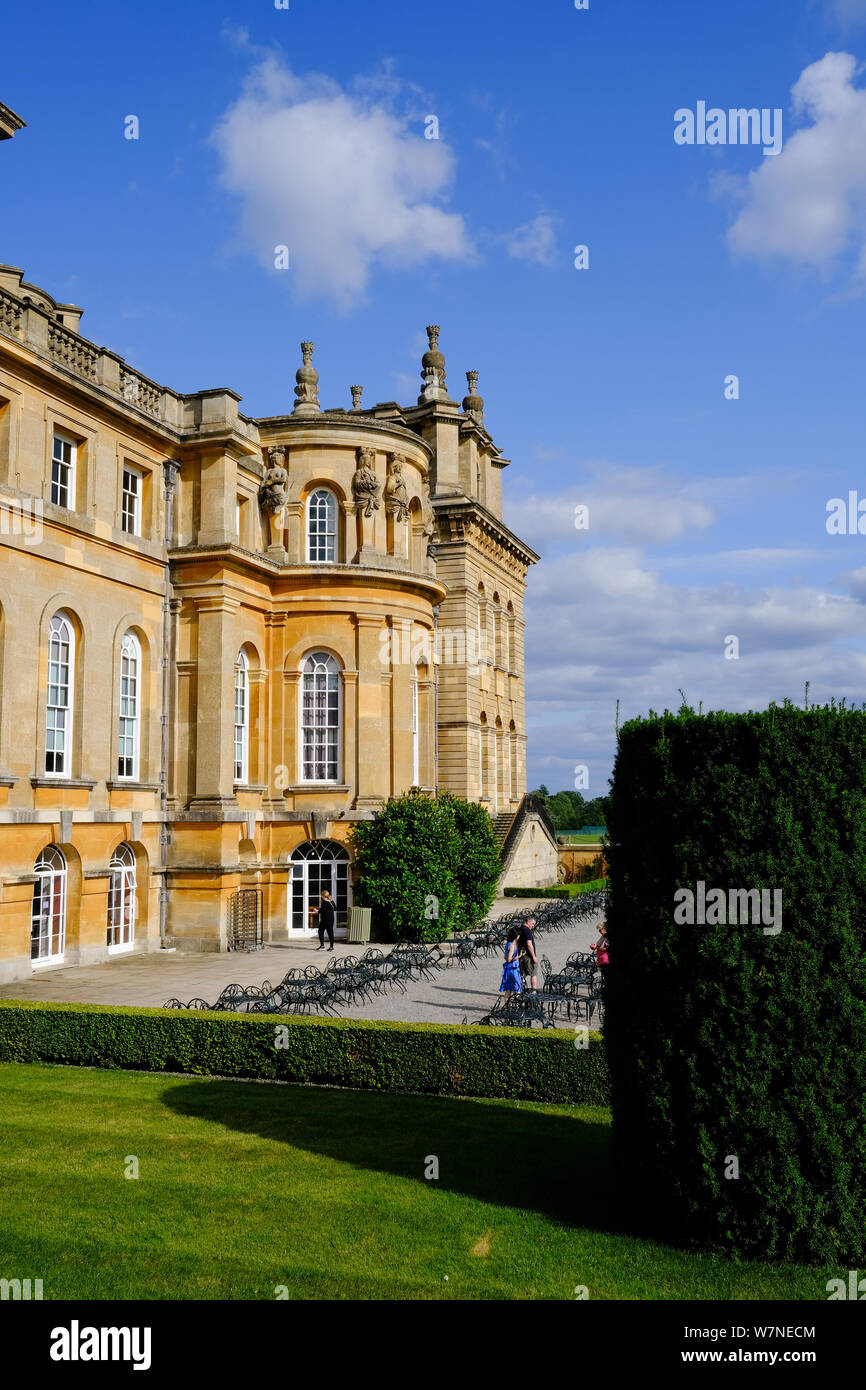 Les jardins formels à Blenheim Palace dans l'Oxfordshire Banque D'Images
