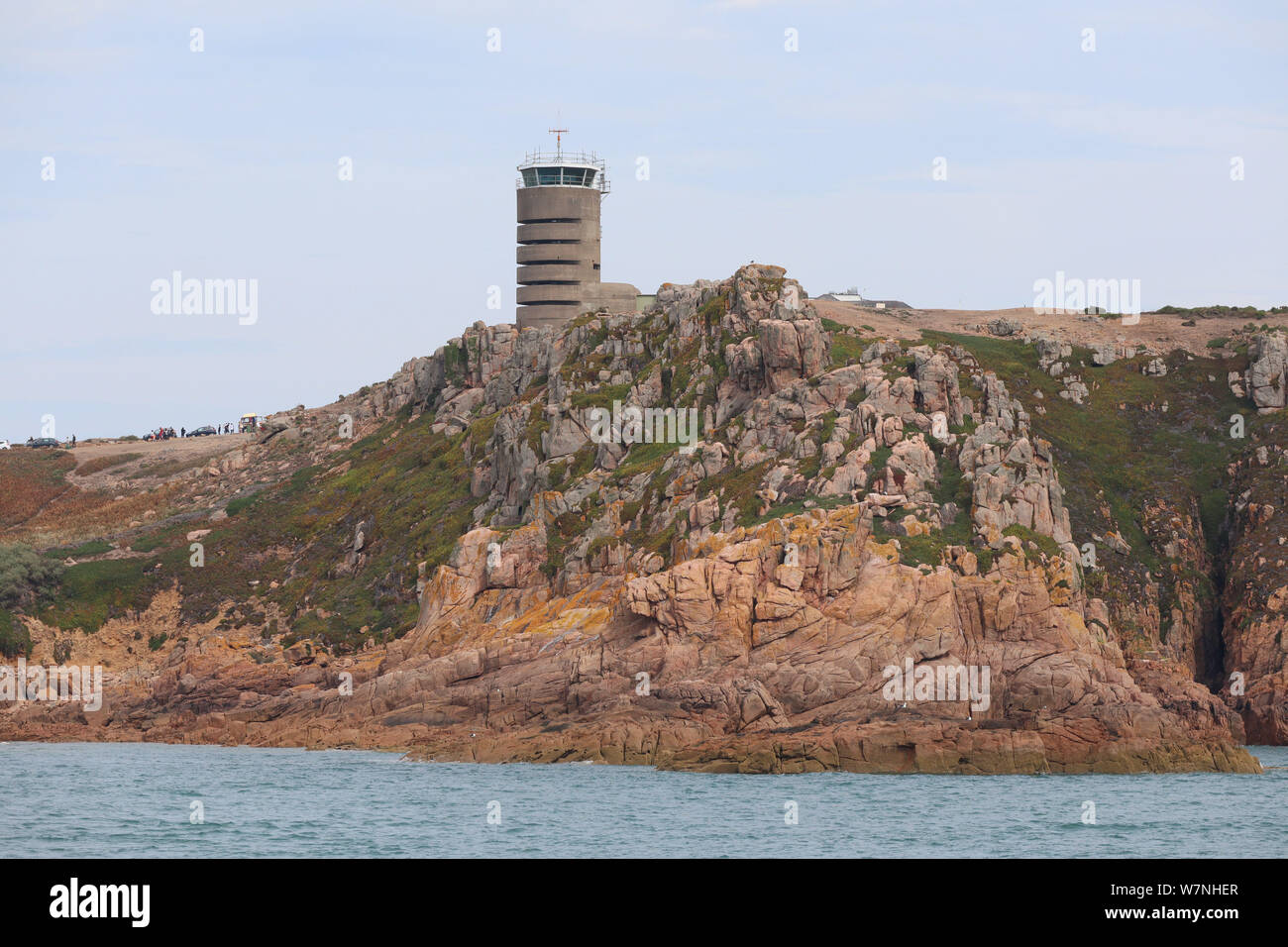 La Corbiere WWII German tour marine MP2, Jersey, Channel Islands, Royaume-Uni, le 03 août 2019, photo de Richard Goldschmidt Banque D'Images La Corbiere WWII German tour marine MP2, Jersey, Channel Islands, Royaume-Uni, le 03 août 2019, photo de Richard Goldschmidt Banque D'Images