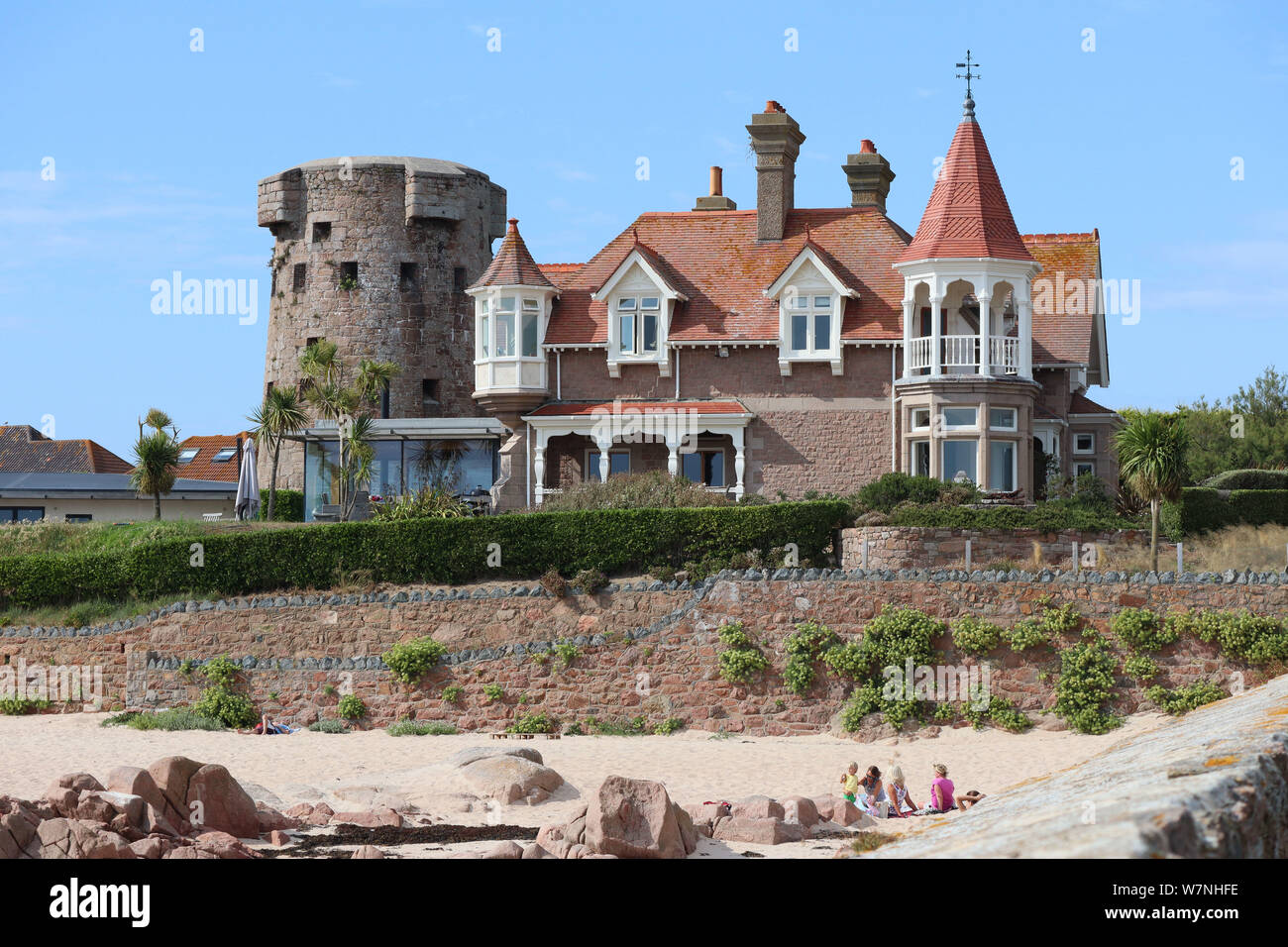 La Rocque Tower, Jersey, Channel Islands, Royaume-Uni, le 03 août 2019, photo de Richard Goldschmidt Banque D'Images