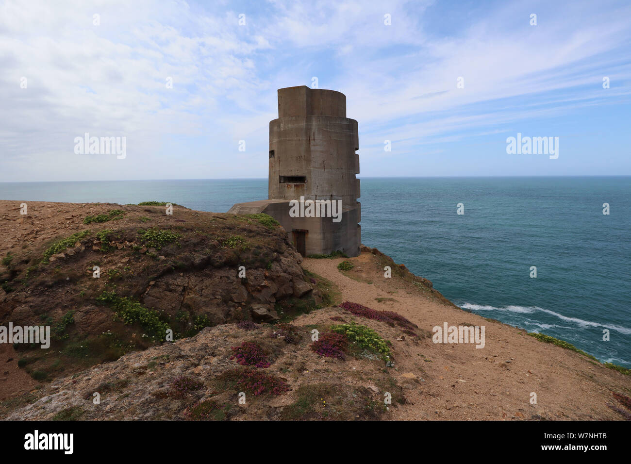 La DEUXIÈME GUERRE MONDIALE, la Tour de la marine allemande MP3, Jersey, Channel Islands, Royaume-Uni, le 05 août 2019, photo de Richard Goldschmidt Banque D'Images