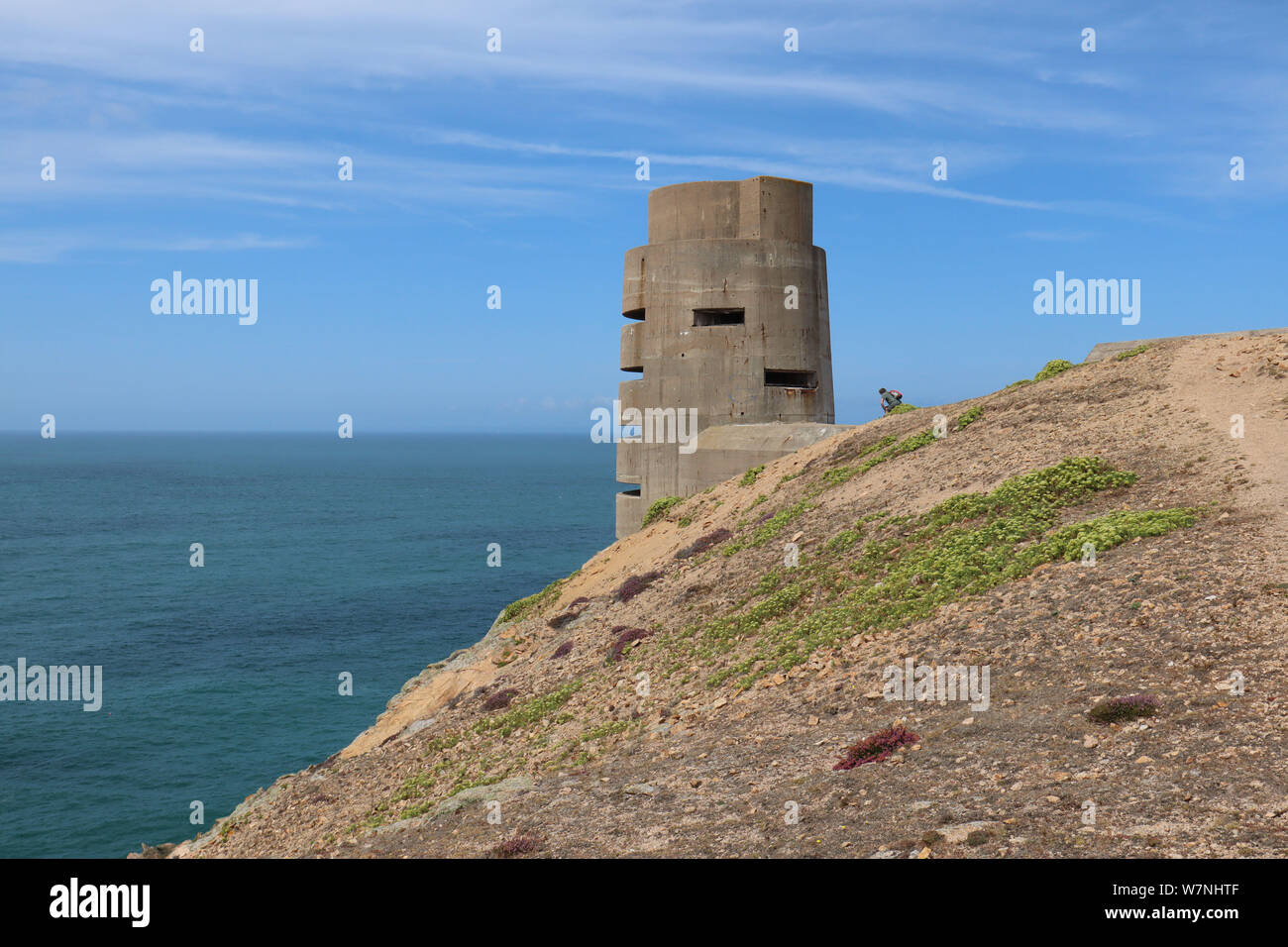 La DEUXIÈME GUERRE MONDIALE, la Tour de la marine allemande MP3, Jersey, Channel Islands, Royaume-Uni, le 05 août 2019, photo de Richard Goldschmidt Banque D'Images La DEUXIÈME GUERRE MONDIALE, la Tour de la marine allemande MP3, Jersey, Channel Islands, Royaume-Uni, le 05 août 2019, photo de Richard Goldschmidt Banque D'Images