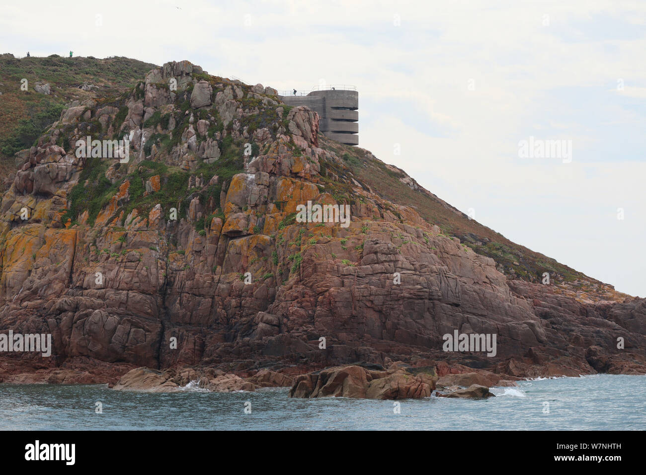 Direction de l'Artillerie Navale MP 1 télémètres et Tower, Jersey, Channel Islands, Royaume-Uni, le 03 août 2019, photo de Richard Goldschmidt Banque D'Images Direction de l'Artillerie Navale MP 1 télémètres et Tower, Jersey, Channel Islands, Royaume-Uni, le 03 août 2019, photo de Richard Goldschmidt Banque D'Images