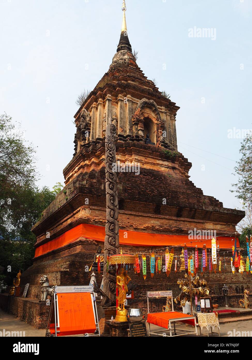 Wat Lok Moli Chiang Mai, Thaïlande Banque D'Images