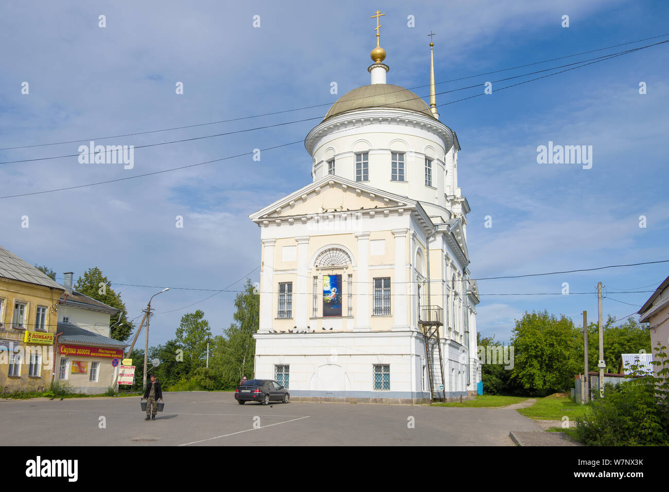 Torjok, Russie - le 13 juillet 2019 : vue sur l'Église du prophète Elie sur un après-midi de juillet Banque D'Images