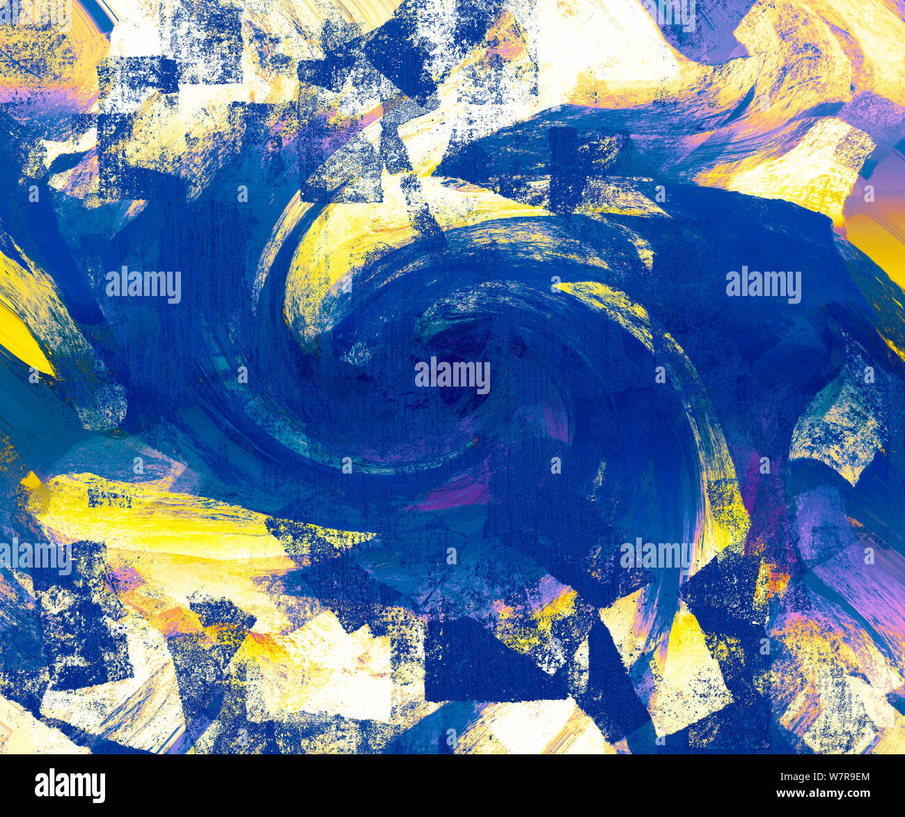 Abstract grungy collage papier. Grunge pinceau peinture. Grunge dessinés à la main, style de peinture texturée. Retro Vintage papier. Version Scrapbooking. Banque D'Images