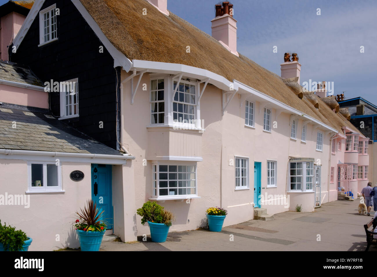 Chaumières, Lyme Regis Dorset Angleterre Banque D'Images